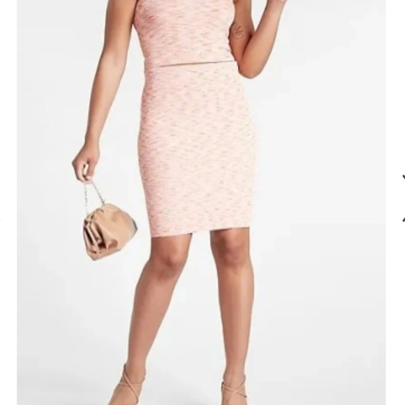 EXPRESS Body Contour Ribbed Space Dye Pencil Skirt Stretch Size Medium NEW - Picture 15 of 16